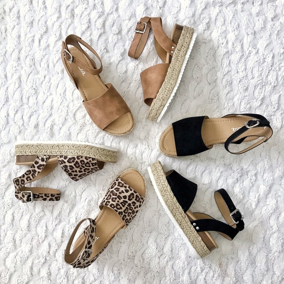 Size 6.5 Espadrille Wedge Sandals, Tan - Picture 9 of 9